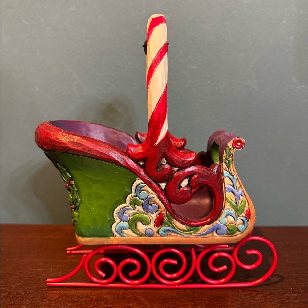 Jim Shore "Sleigh Bells Ring" Sleigh Basket